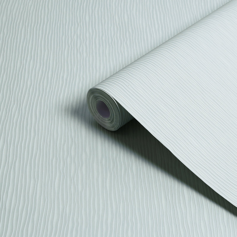 Superfresco Stria Pebble Textured Striped 10m x 52cm Matte Wallpaper Roll, Duck Egg