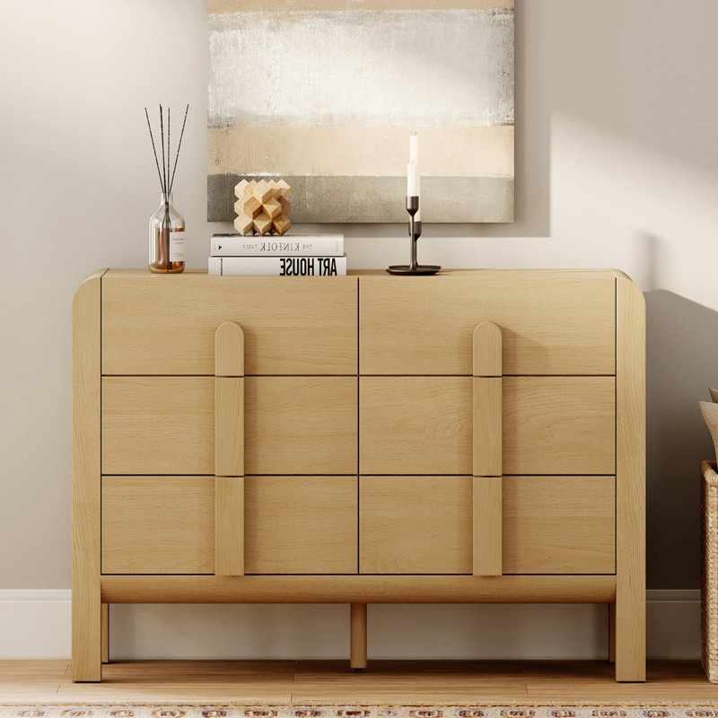 Armoire d'appoint en bois avec tiroirs 47,2 po Adora, Chêne