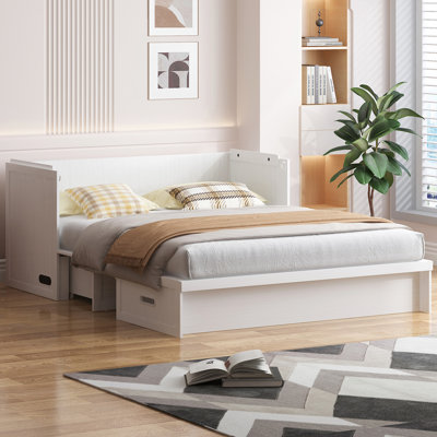 Queen Murphy Bed Cabinet With Charging Station , 1200lbs Capacity, Extra Storage & Usb Ports( Mattress Included)