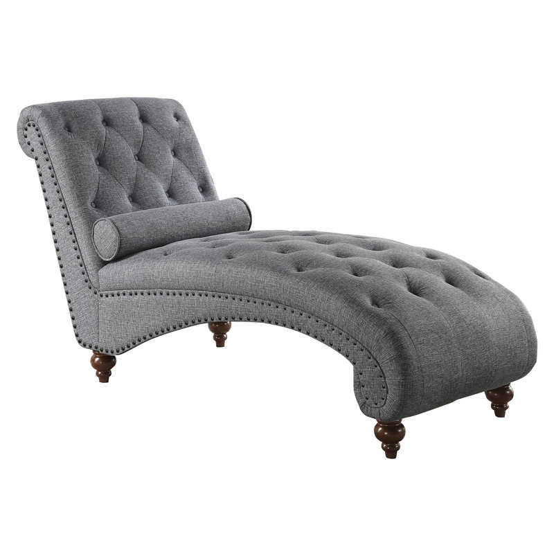 Chaise longue rembourrée Alcea, Polyester à 100 % de couleur brune, Noir