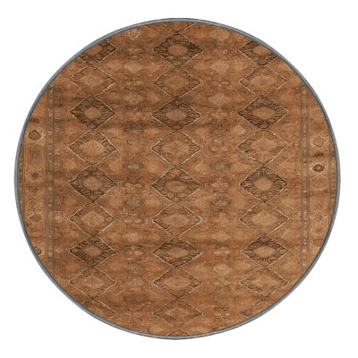 Machine Washable Persian Brown Area Rug