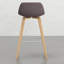 Tabouret de comptoir / de bar (2) - Tabouret de style Mid-Century rembourré, confortable et de style moderne avec dossier rembourré, repose-pieds, polyvalent