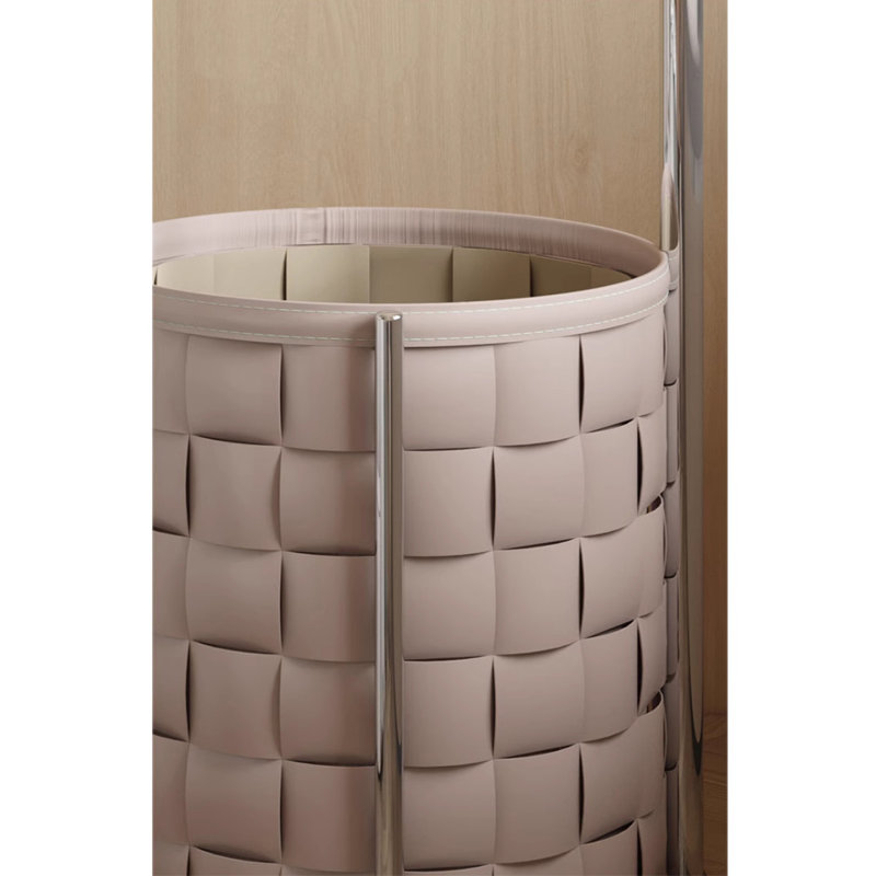 Stainless Steel Coat Rack with Detachable Basket, Gray