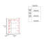 Armoire de salle de bain, 4 tablettes ouvertes, 1 porte