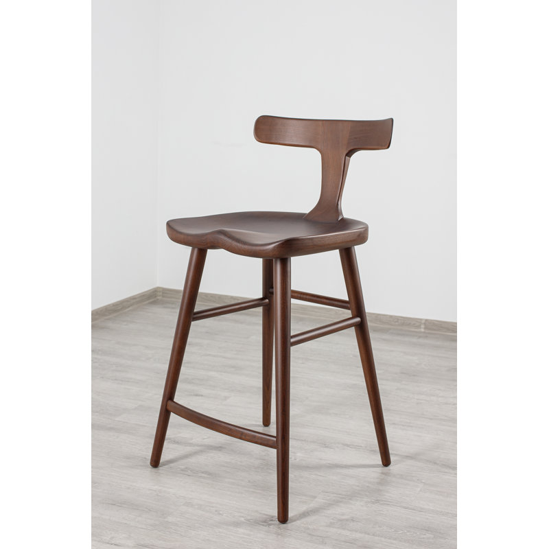 Anvil Chair With Back, Counter Stool (25” Seat Height), Matte Brown