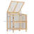 23.6"W Cold Frame, 2 Tier Portable Wooden Greenhouse Cold Frame Raised Planter Box With Shelves