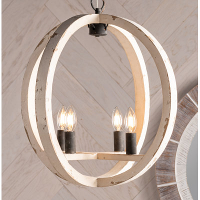 Nosal 4 - Light Wood Globe Chandelier