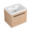 Meuble-lavabo en chêne avec comptoir en résine 24 po