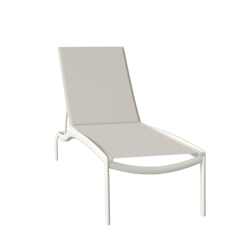 Kor Outdoor Chaise Lounge, Shell, Bogota