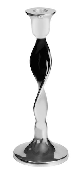 Chandelles en métal torsadé, H 9,5 po x l 3,5 po x P 3,5 po