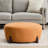 Round Boucle Casner with Wood Legs-551540678