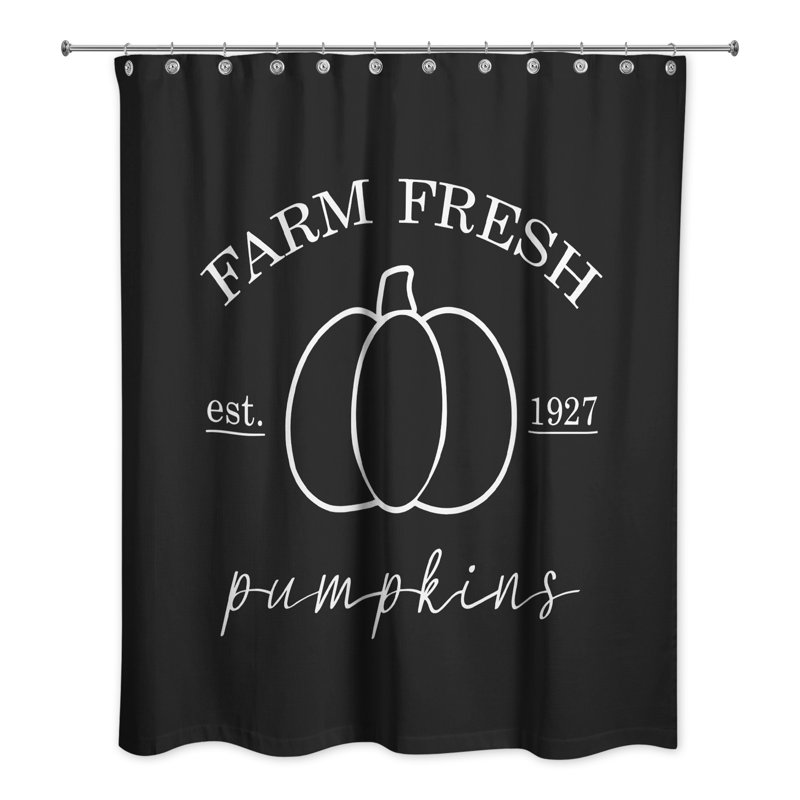 Rideau de douche simple avec citrouilles agricoles fraîche Maeve