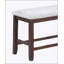 Banc rembourré à hauteur de comptoir de couleur noyer pour les salles à manger modernes et classiques