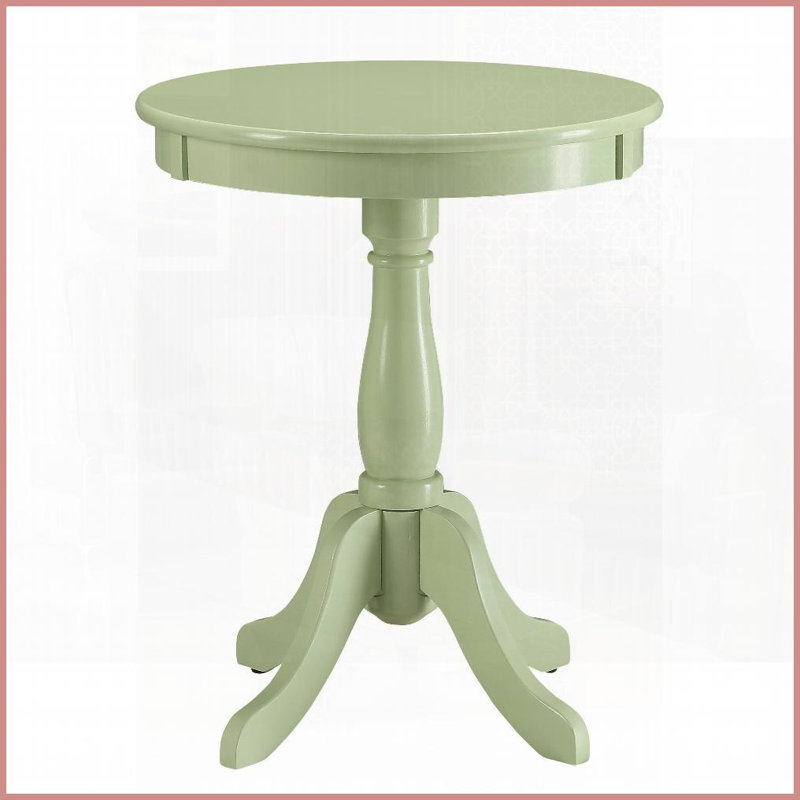 Table basse de style chalet jaune clair avec piédestal tourné - Stable Cozy Living, Jaune clair