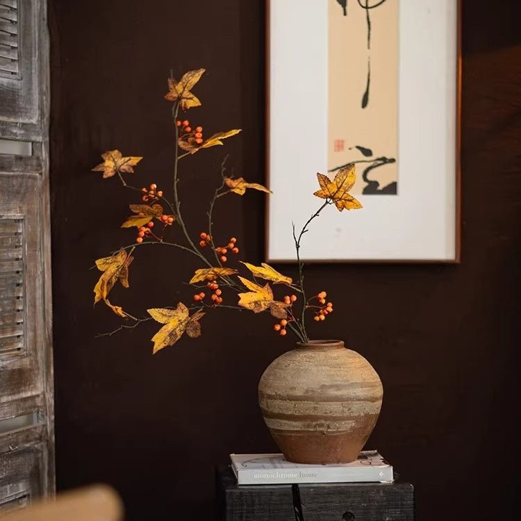 Branche d'érable d'automne 49,2 po de hauteur, [C] -Huit tiges