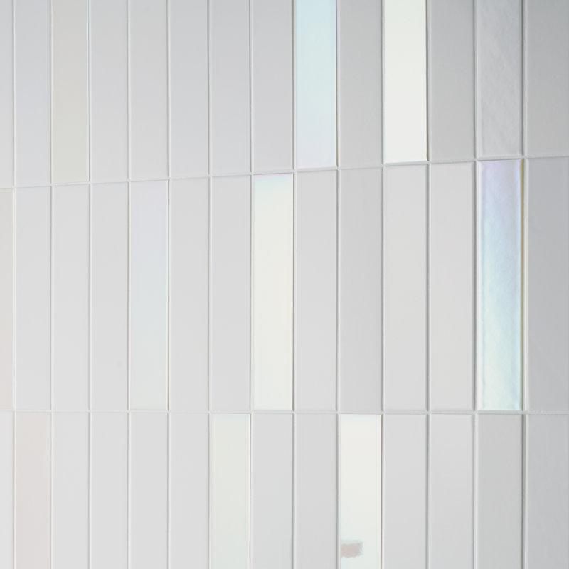 Carreau de mur de métro 2 "x 10" Spectre Glow Mix, Mélange de lait blanc neige