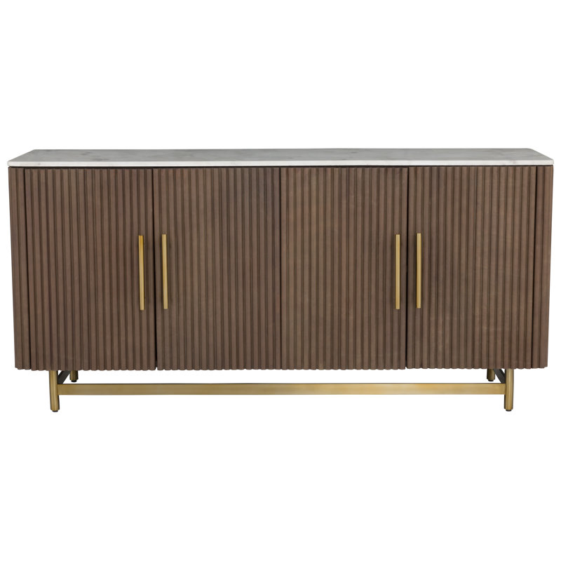 Dimitri 72'' W Credenza, Brown/White