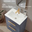 Ensemble de meuble-lavabo simple 24 po bleu