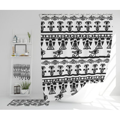 Nayra Polyester Shower Curtain Set