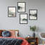 «Misty Mountain Lake», paysage abstrait, décor de bureau encadré sur papier, impression de 4 pièces-93012083-93012086