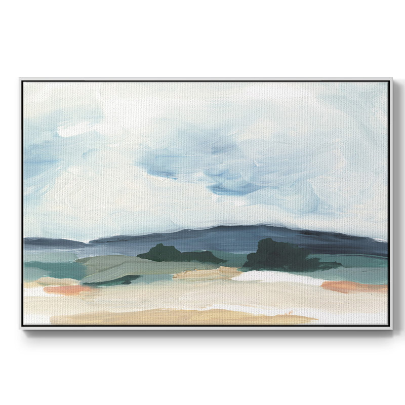 Pastel Vista II, reproduction d'art sur toile, H 17 po x l 25 po x P 2 po, Toile encadrée flottée blanche