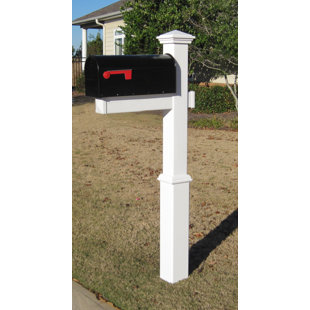 Post Mounted Mailbox with Newspaper Compartment