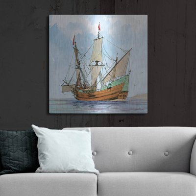 «Nautical Ships-c» par Jean Plout, art mural en métal