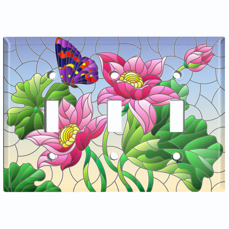 Plaque murale à 3 bandes Butterfly