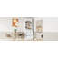 Garde-manger autoportant moderne de 83,7 po de hauteur avec comptoir en faux marbre et plusieurs rangements-1838147700