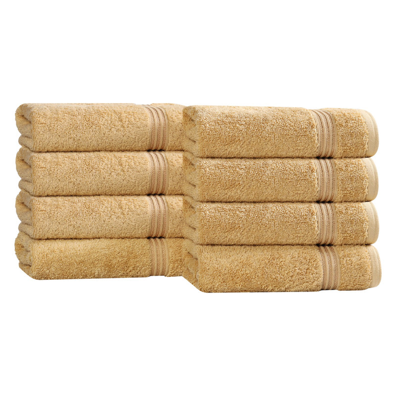 Essuie-mains de luxe en coton égyptien doux certifié Oleg Heritage, Doré