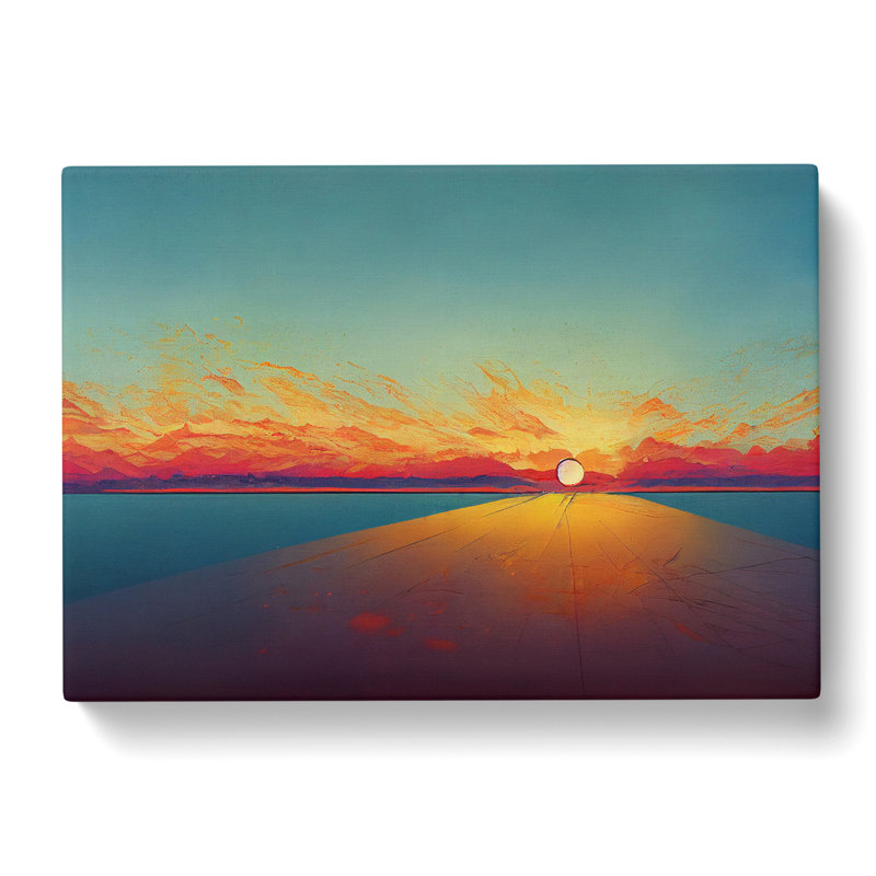 Adventurous Seascape At Sunset - Wrapped Canvas, 50cm H x 76cm W x 3cm D