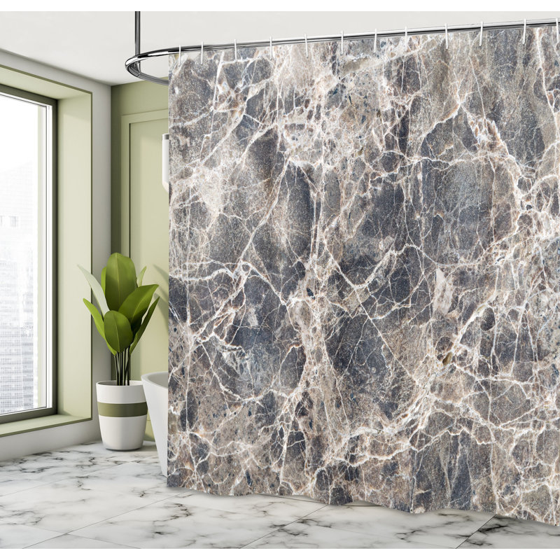 Shower Curtain with Hooks Included, 84"H x 69"W