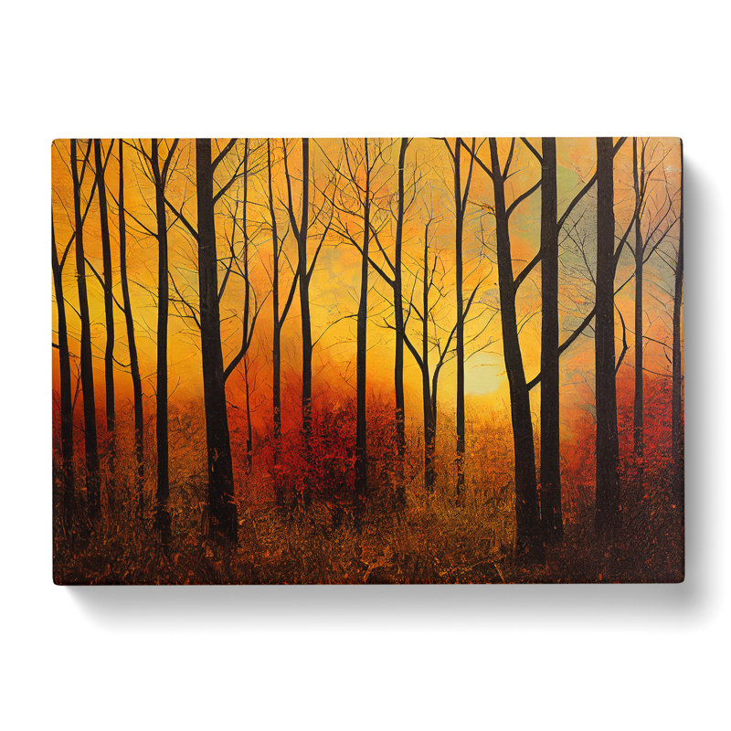 Autumn Forest At Sunset Vol.4 - Wrapped Canvas, 35cm H x 50cm W