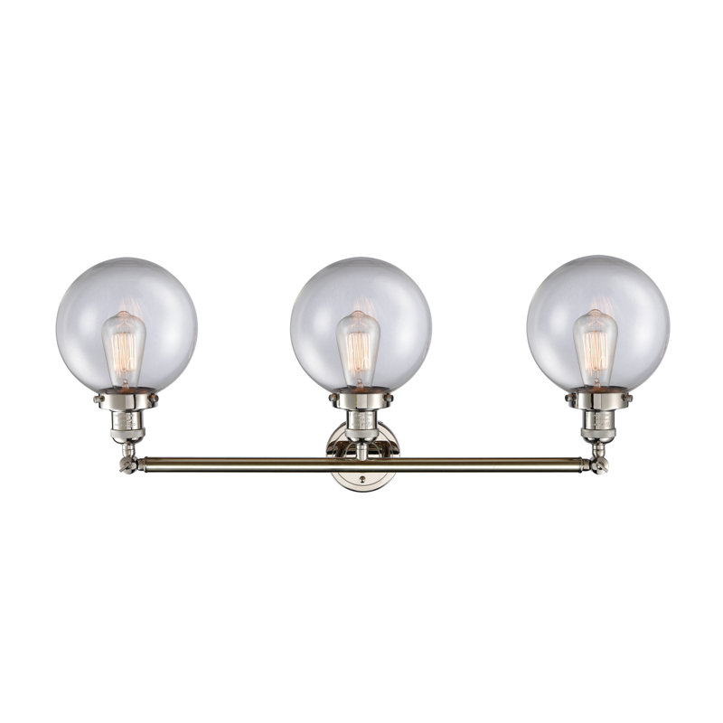 Lorri 3 - Light Vanity Light, Incandescent, Clear, Polished Nickel
