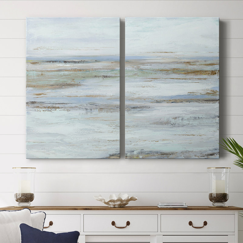 Toile tendue avec châssis M-Misty Marsh I-Premium - prête à être accrochée, 12" H x 16" W
