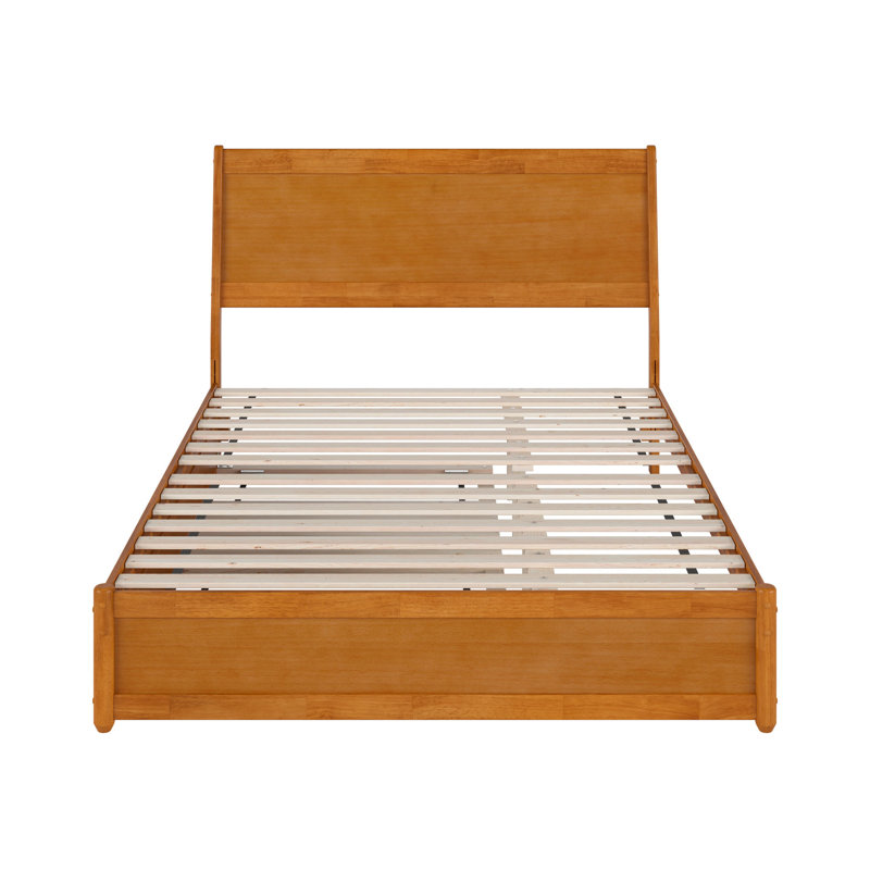 Lit gigogne en bois massif Avdesh, Grand, Caramel clair