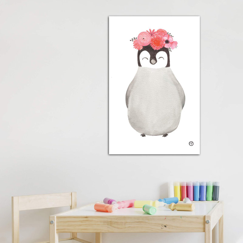 Penguin Art, 48" H x 32" W x 1.5" D, Wrapped Canvas