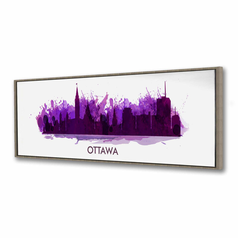 Toile rétro rétro Ottawa Décoration intérieure, H 17,25 po x l 49,25 po
