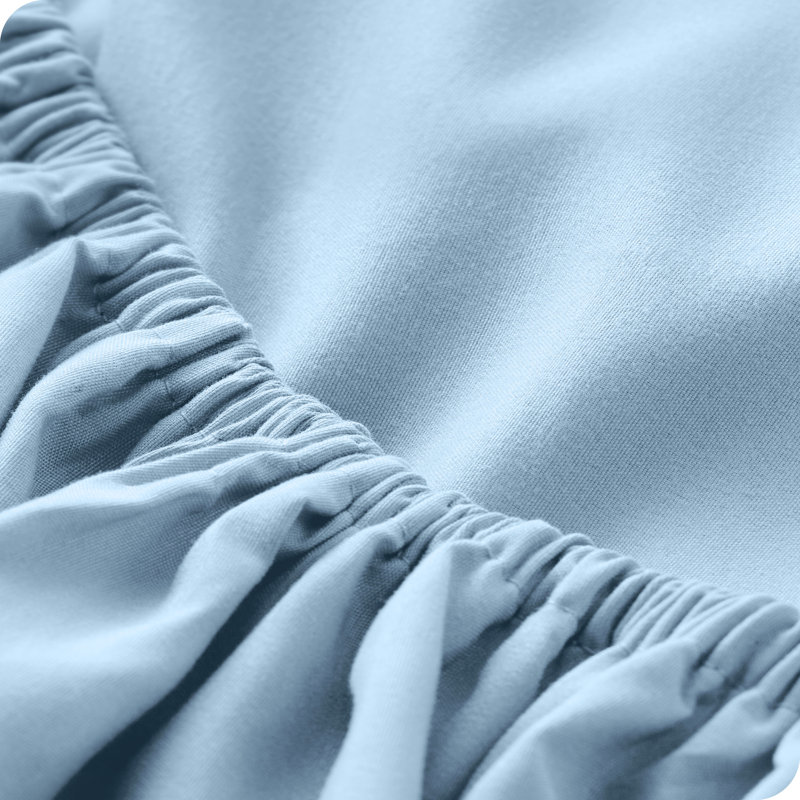 Drap-housse en microfibre, Bleu clair, Drap-housse de taille double