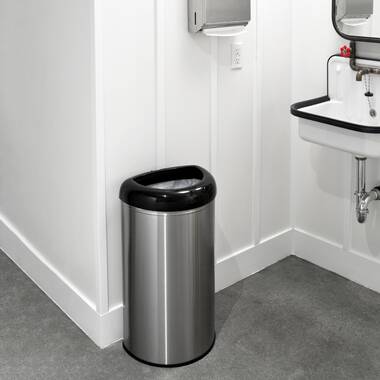 Halo 16-Gallon Sensor Trash Can and Recycle Bin with Wheels - 20632391