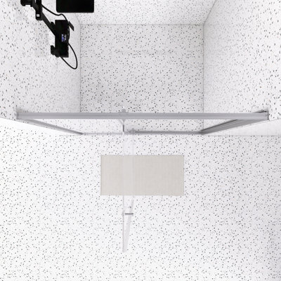 50-54"W X 74"H Framed Pivot Shower Door | Open Outside | Stop At 105 Degrees | 5/16" Tempered Glass | Brushed Nickel