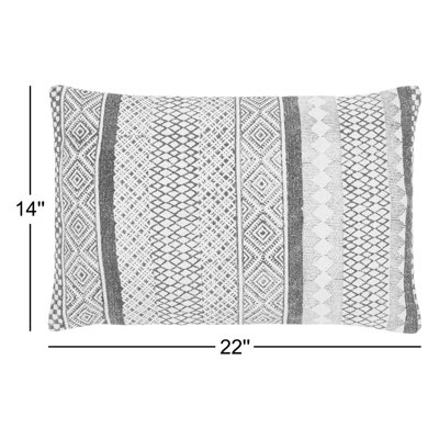 Zetta Geometric Cotton Throw Pillow