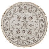 High-Quality Hand-Knotted Ivory Area Rug