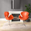Fauteuil ballon pivotant en cuir Raspberry Vegan-594621975