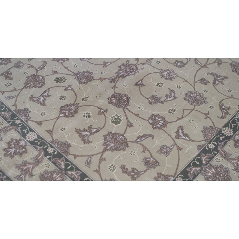 Tapis ivoire noué à la main de haute qualité