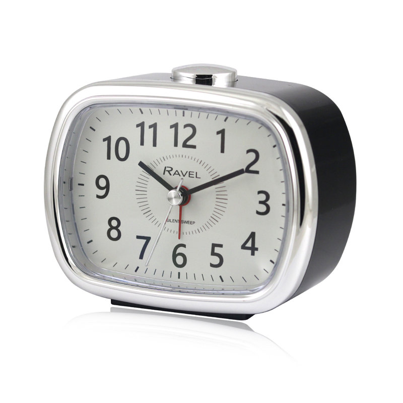 Quartz movement / Crystal Alarm Tabletop Clock, Black
