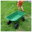 Chariot de jardin pliant robuste avec pneus - Chariot utilitaire à structure en acier d'une capacité de 300 lb
