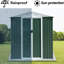 Remise de jardin de toit Apex de 6 pi x 4 pi avec cadre en métal et porte coulissante pour ranger les outils de rangement de vélos-126021911