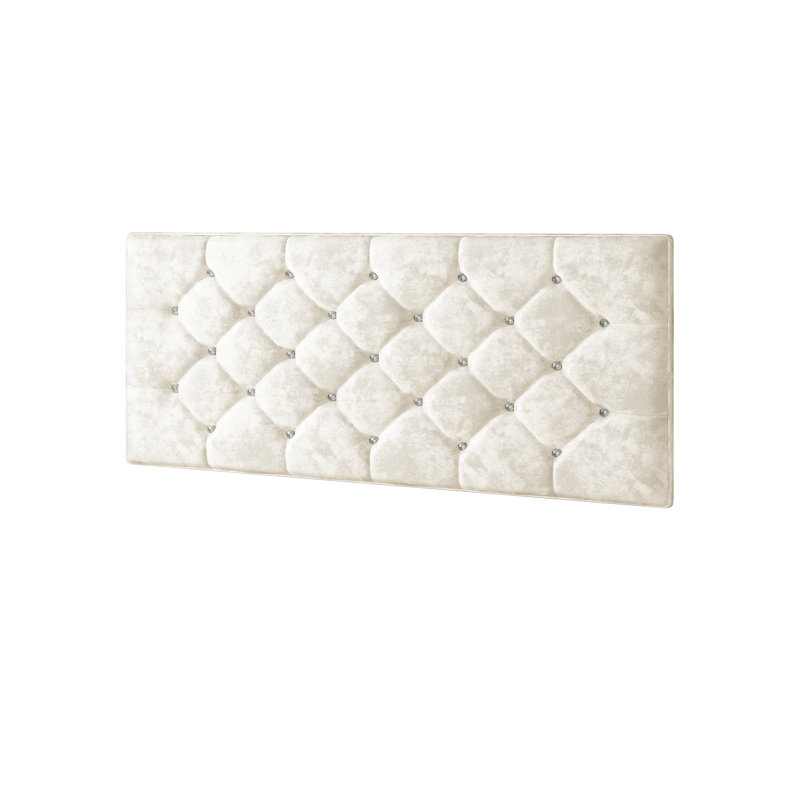 Fall Upholstered Bed, Cream, Super King (6'), No Drawers