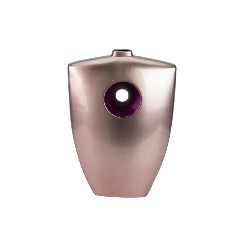 Mojave Table Vase 1, 45cm H x 32cm W x 13cm D, Light Pink/Purple